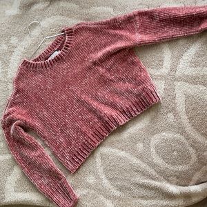 Cropped Chenille Sweater